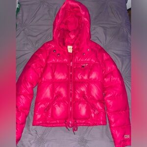 Girls size medium Hollister puffer down winter jacket